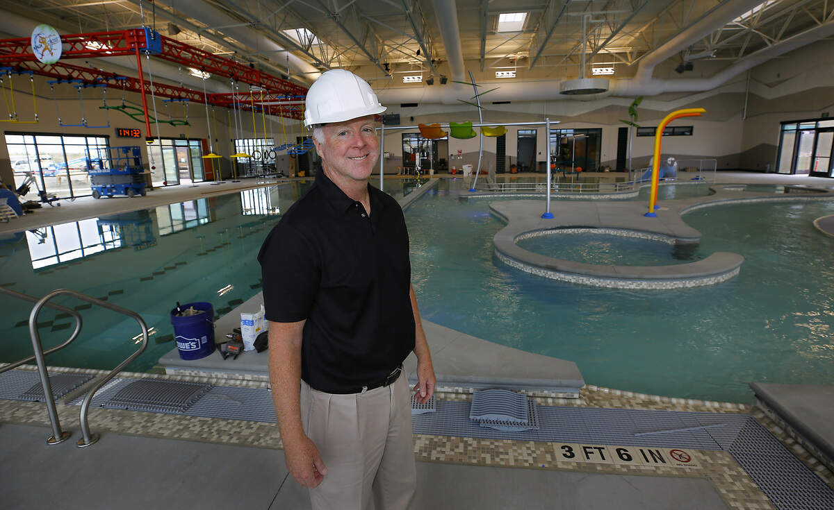 Aquatic Center Manager Tony Tuck stands inside the new Pasco Aquatic Center at 5204 Road 108 in west Pasco.