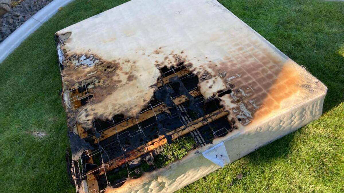 Kennewick police arrested a man who set a mattress in family’s $860,000 home on fire.