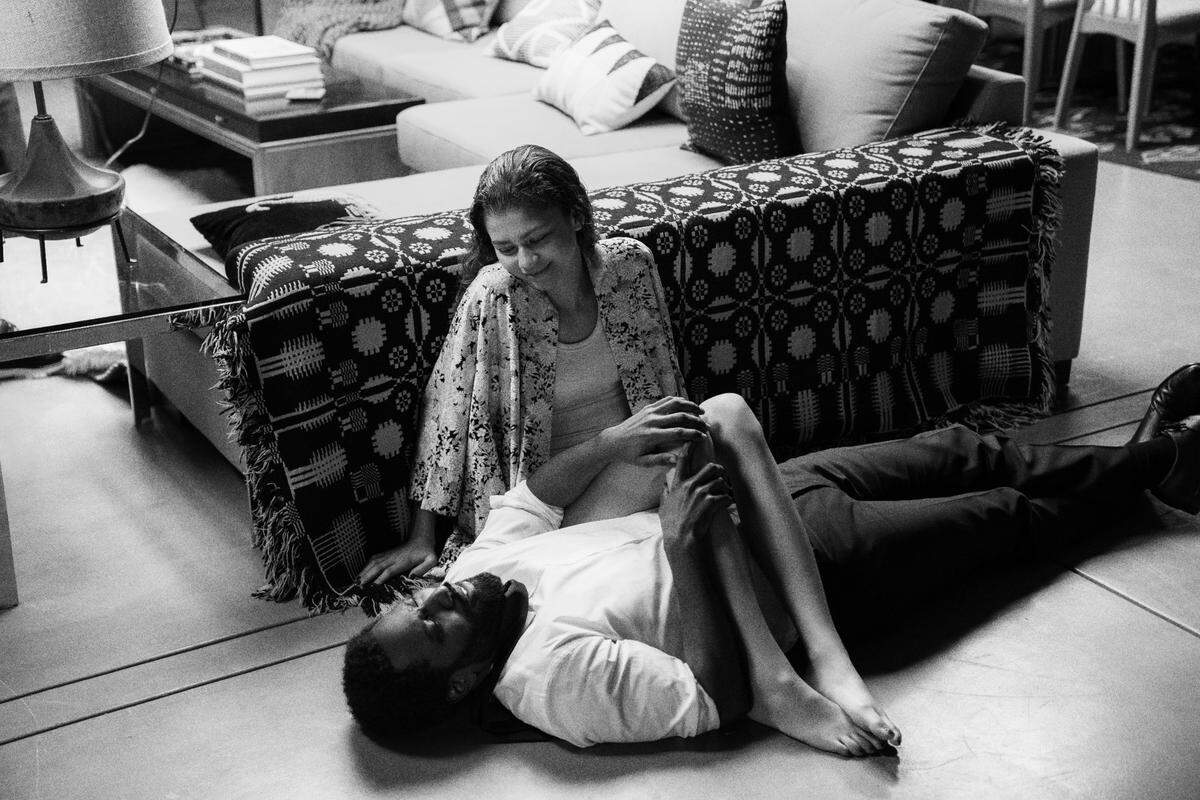 John David Washington and Zendaya in “Malcolm & Marie.”