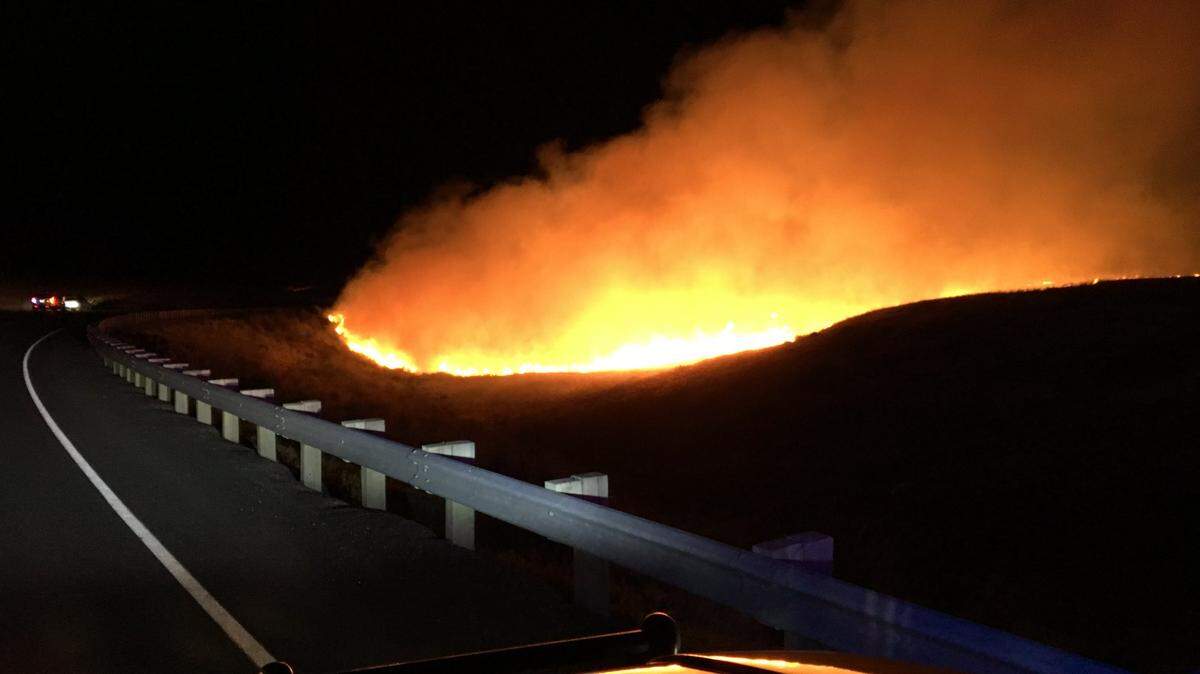 A drunk man setting off fireworks reportedly sparked a 20-acre fire south of Kennewick Tuesday morning.