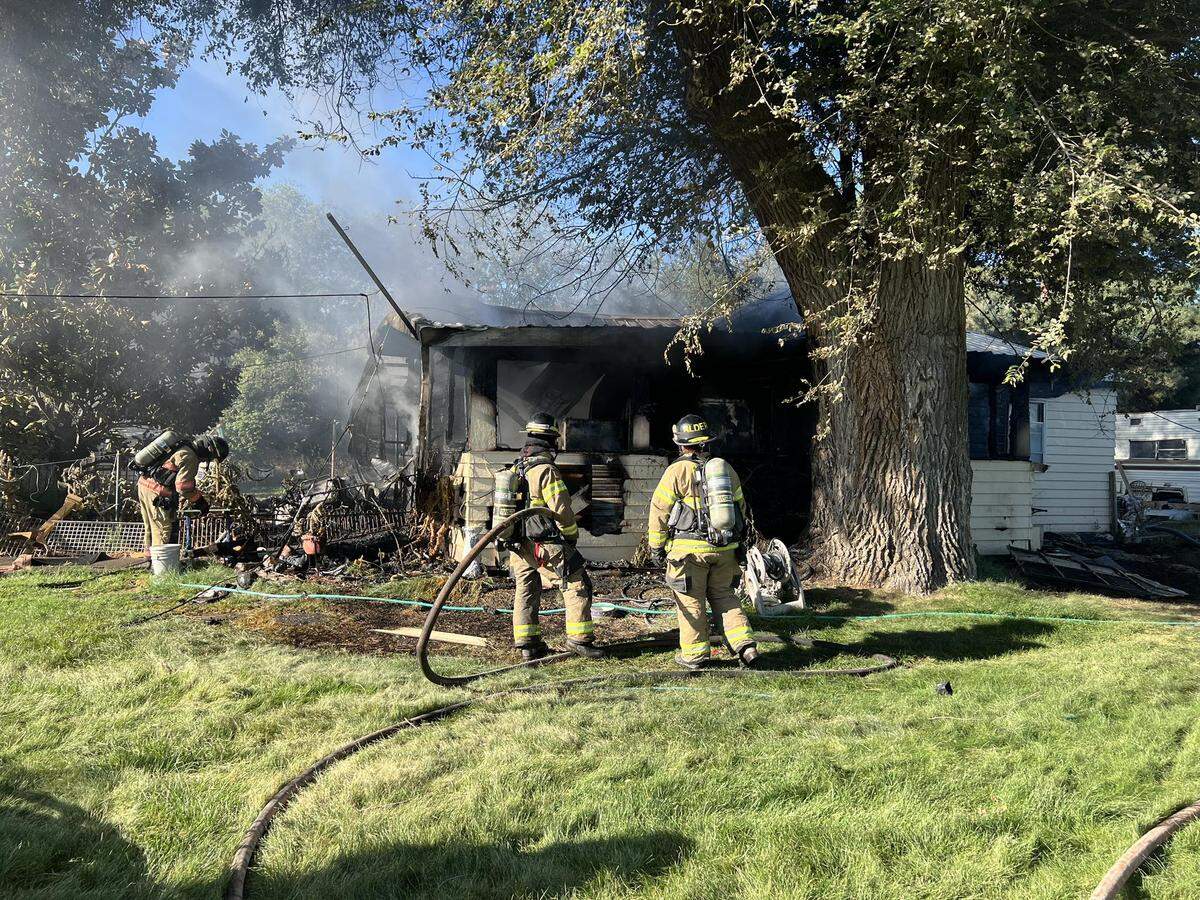 Benton Fire District 1 firefighters were not able to save an East Kennewick house Sunday morning. They arrived to find it engulfed in fire.