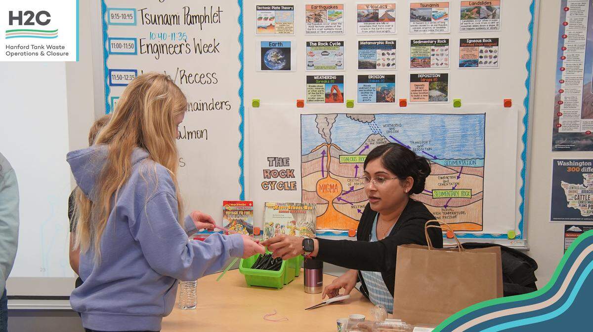 Employees of H2C at the Hanford nuclear site led educational activities for students at 37 Tri-Cities area schools during Engineering Week.