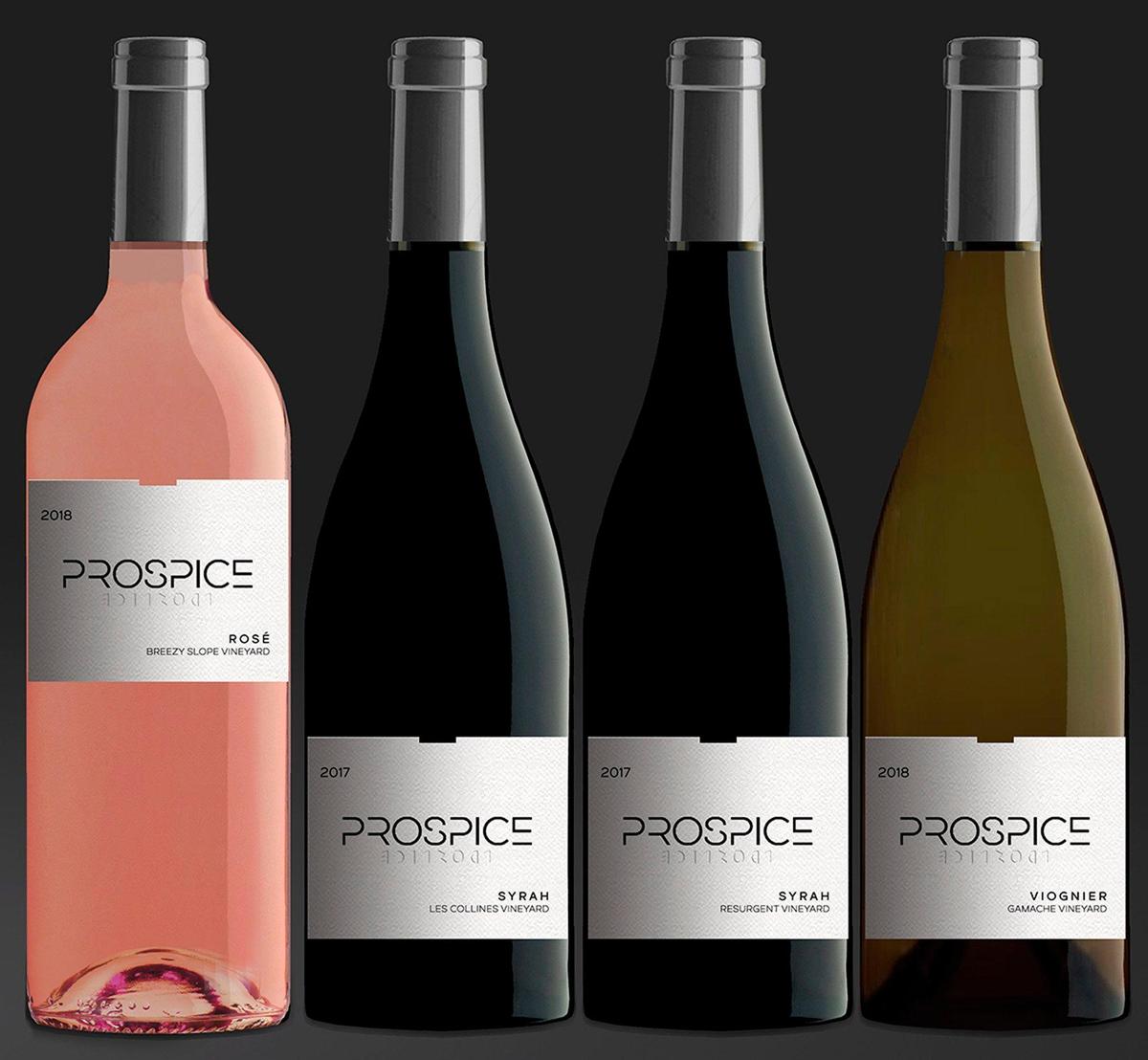 The wine bottle labels Prospice Wines in Walla Walla hopes to receive approval from the federal Alcohol and Tobacco Tax and Trade Bureau to attach to their bottles for their debut in early May.