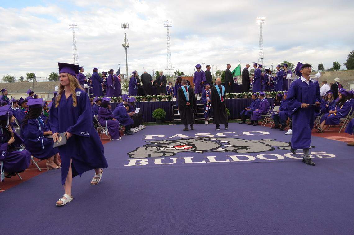 Family and friends filled Edgar Brown Stadium to watch Pasco High School graduates receive their diplomas.