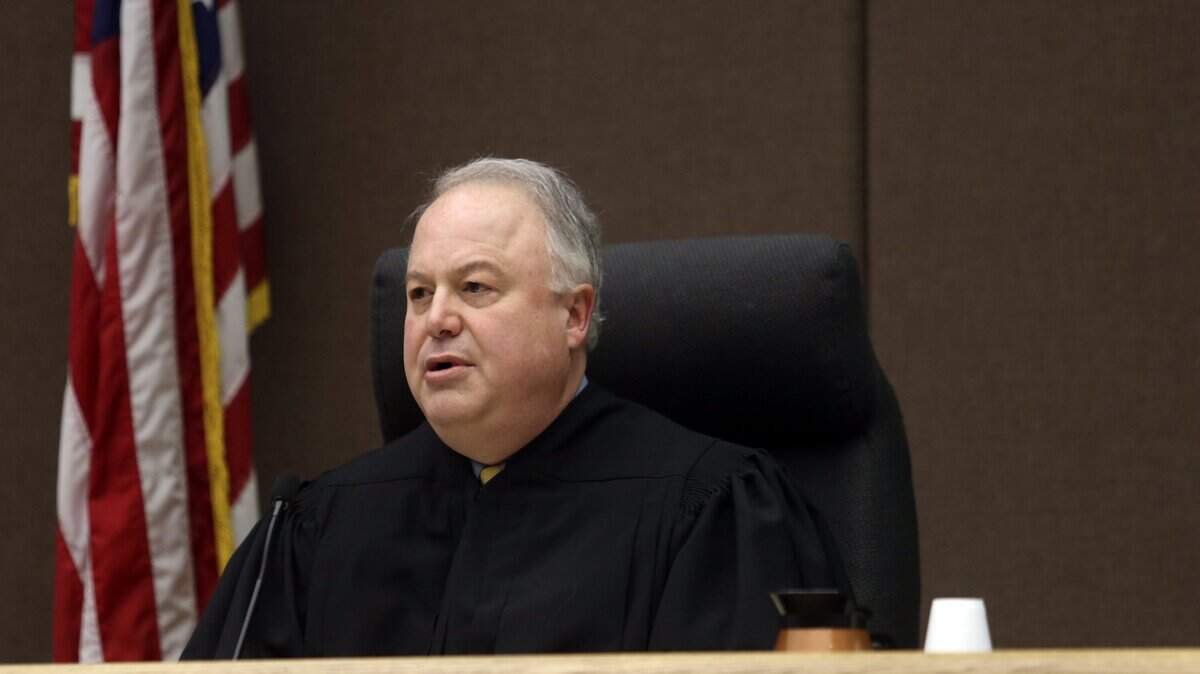 Judge George Fearing presides over a hearing in Benton County Superior Court in 2016.
