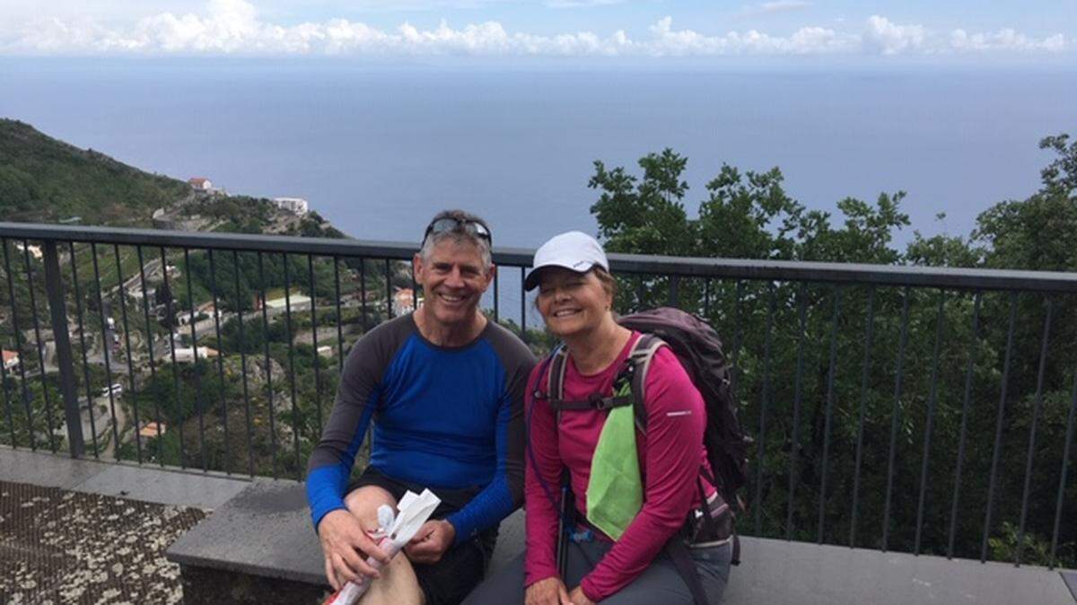 Breast cancer survivor Kristi Privette and husband Rob relax on the Amalfi coast of Italy this past spring. “I’ll always remember that phone call and how I knew immediately that Proverbs 3:5 about trusting God is so true,” Kristi said.