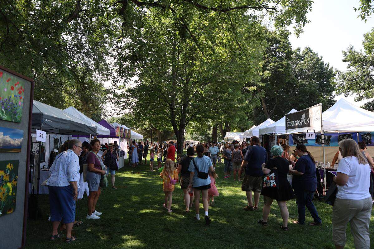 Thousands of people visit Art in the Park throughout the weekend.