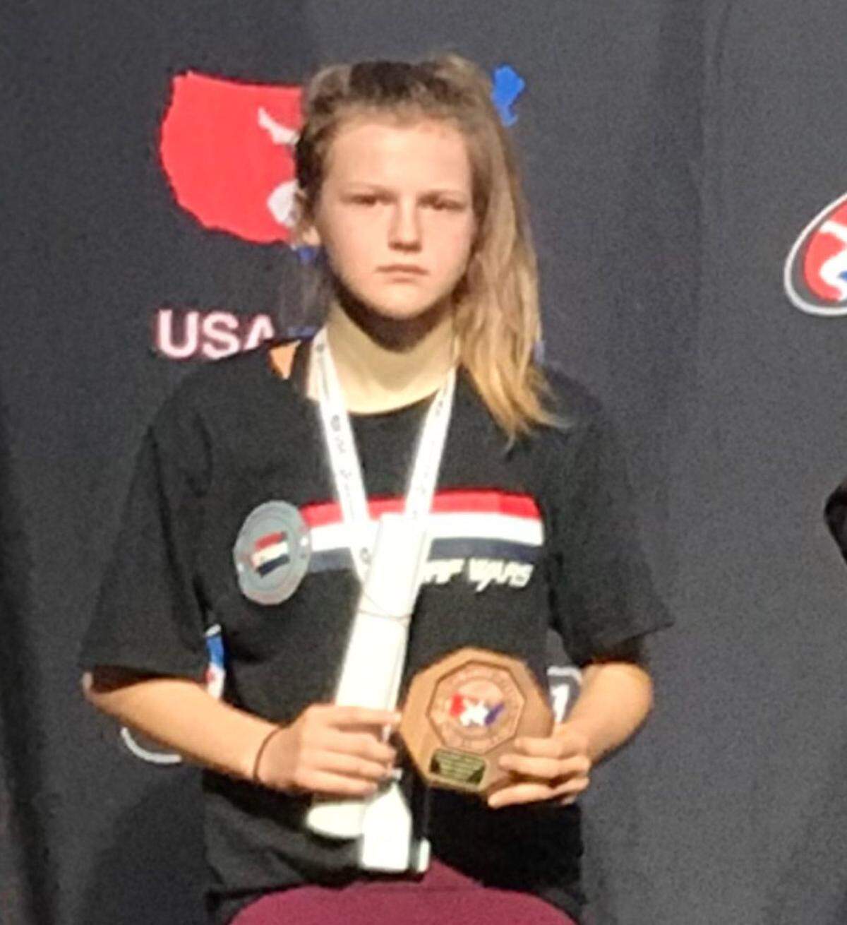 Hanford’s Taylor Wilson finished sixth at 94 pounds in freestyle at the Cadet Nationals in Fargo, N.D.
