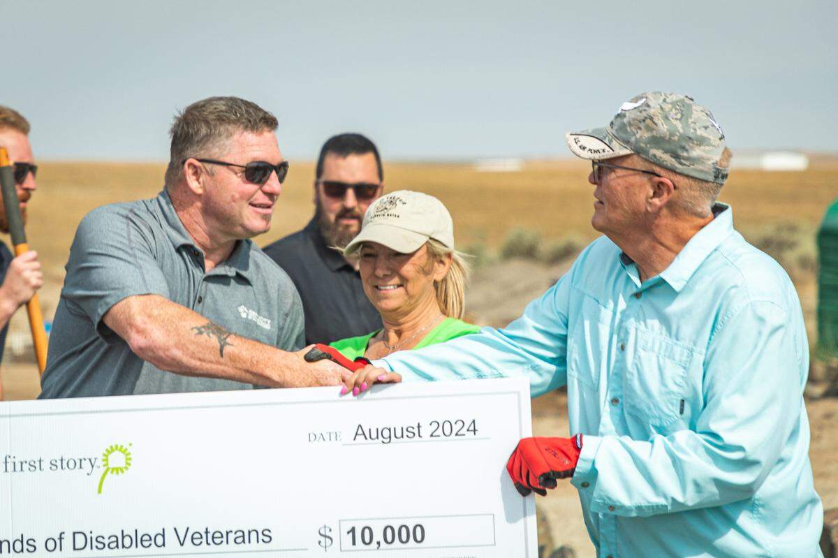 A $10,000 to the Friends of Disabled Veterans from Hayden Homes will help with fundraising efforts for The Ranch, a Prosser area retreat for local disabled veterans.