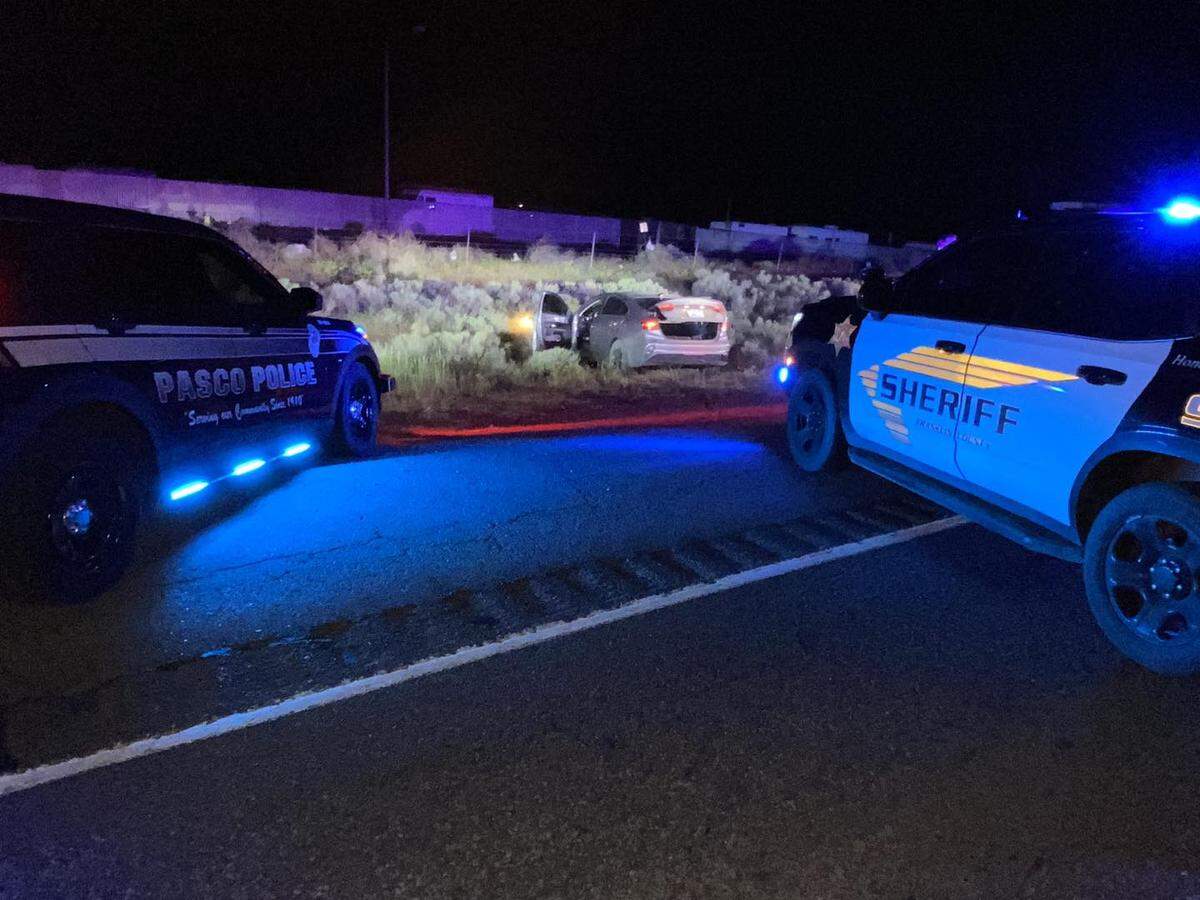 Marcus Angel Rodriguez, 24, drove the wrong way at high speeds before losing control and getting stuck in Pasco, say police.