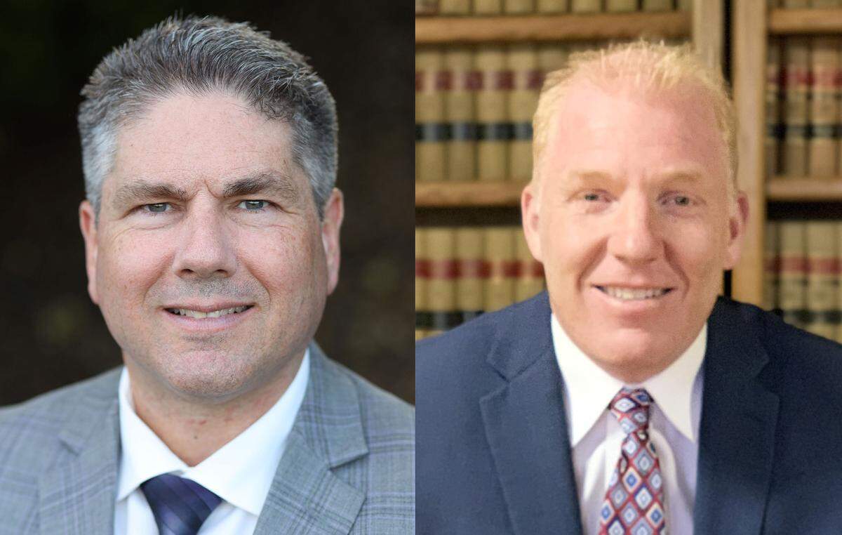 Franklin County Prosecutor Shawn Sant, left, and Benton County Superior Court Commissioner Bronson Brown are facing off for a seat on the Benton Franklin Superior Court.