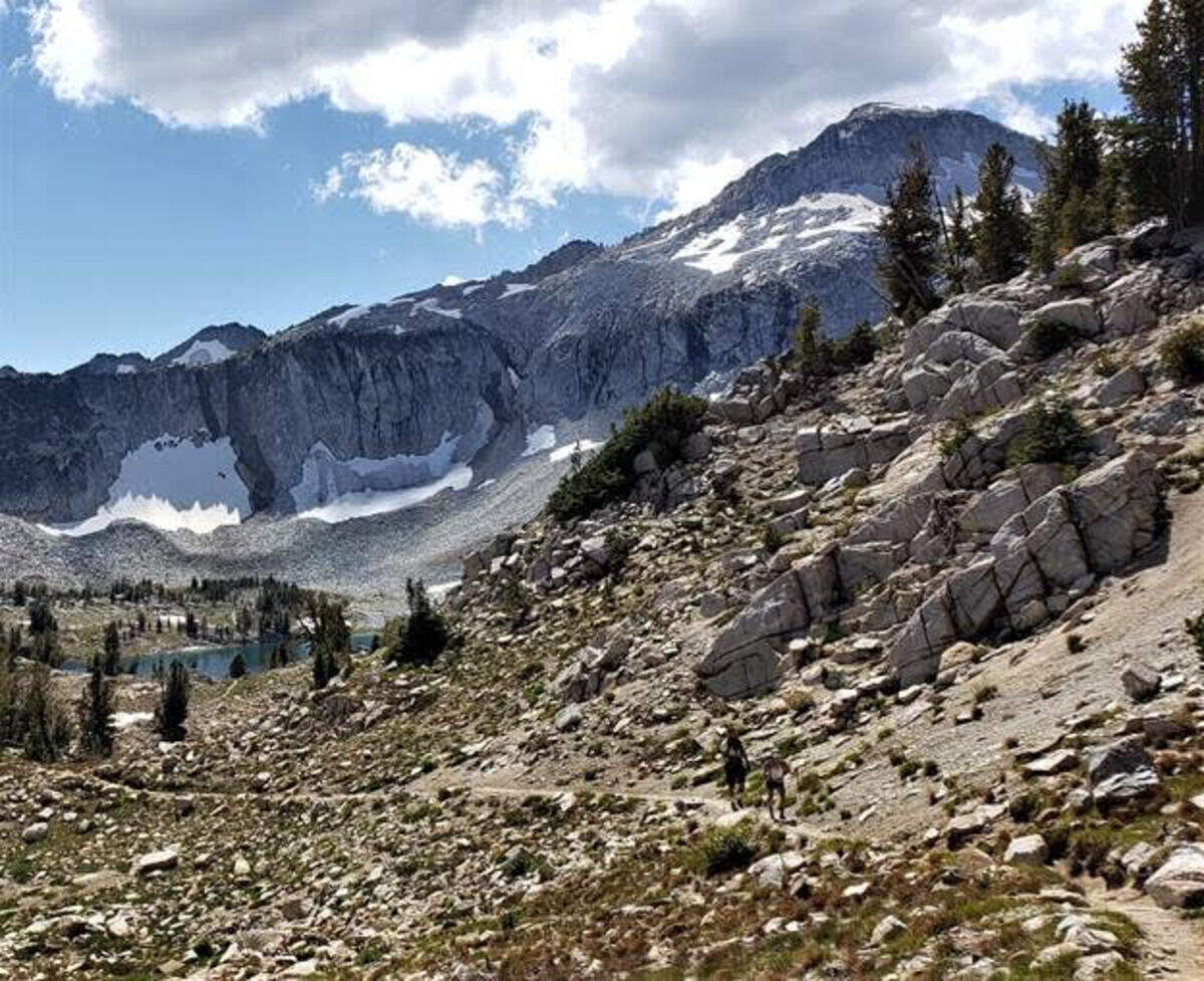 Hiking up Glacier Pass in the Eagle Cap Wilderness in Oregon.