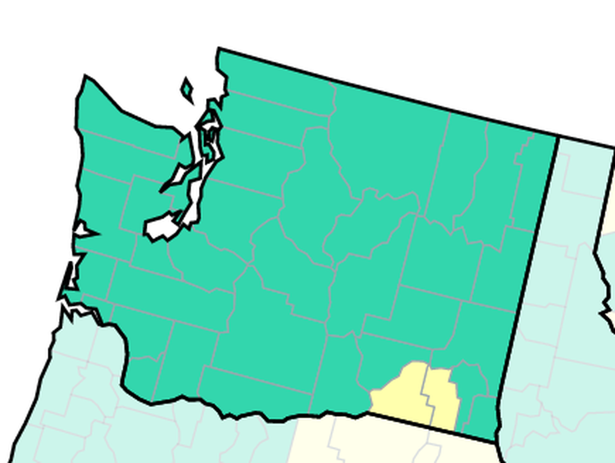 The CDC rates all counties but Walla Walla and Columbia in Washington state as having “low” COVID-19 community levels. Those two counties are rated “medium.