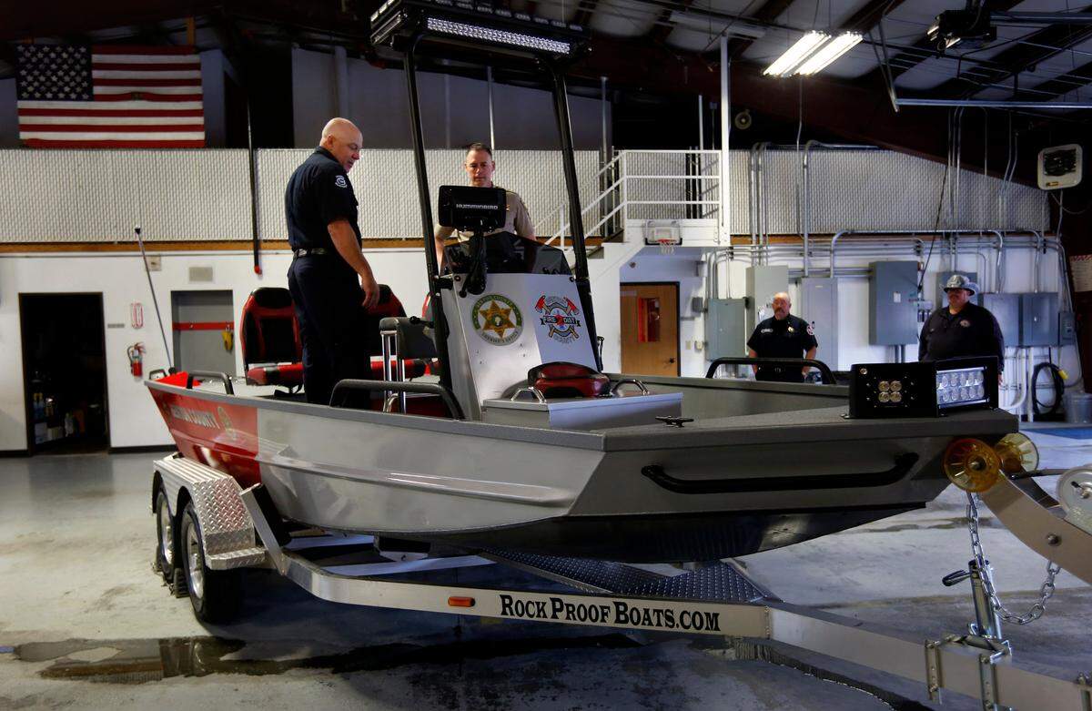 Benton County Fire District 2 and the Benton County Sheriff’s Office shared the cost of the $72,000, 18-foot tunnel-hulled jet boat used for water rescues.