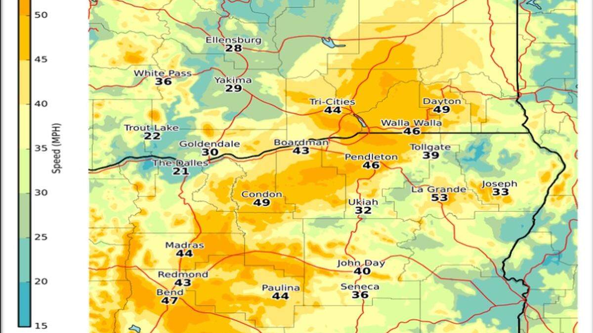 The National Weather service expects some gusty weather to blow into the Tri-Cities tonight.