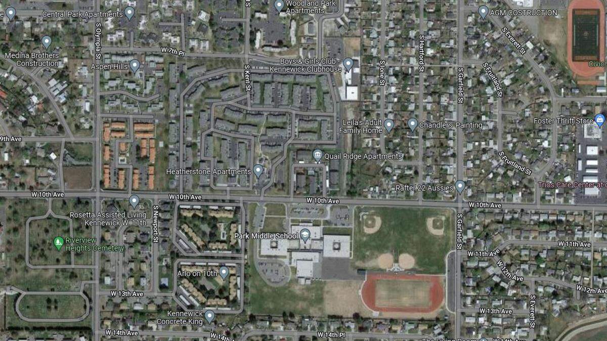 Kennewick police arrested two people in connection with a series of shootings at the Heatherstone Apartments.