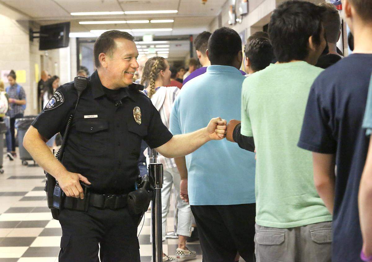 Kennewick School District has police officers at its three traditional high schools. And last spring, the school board approved adding two more officers to the SRO ranks this school year to cover the district’s five middle schools.