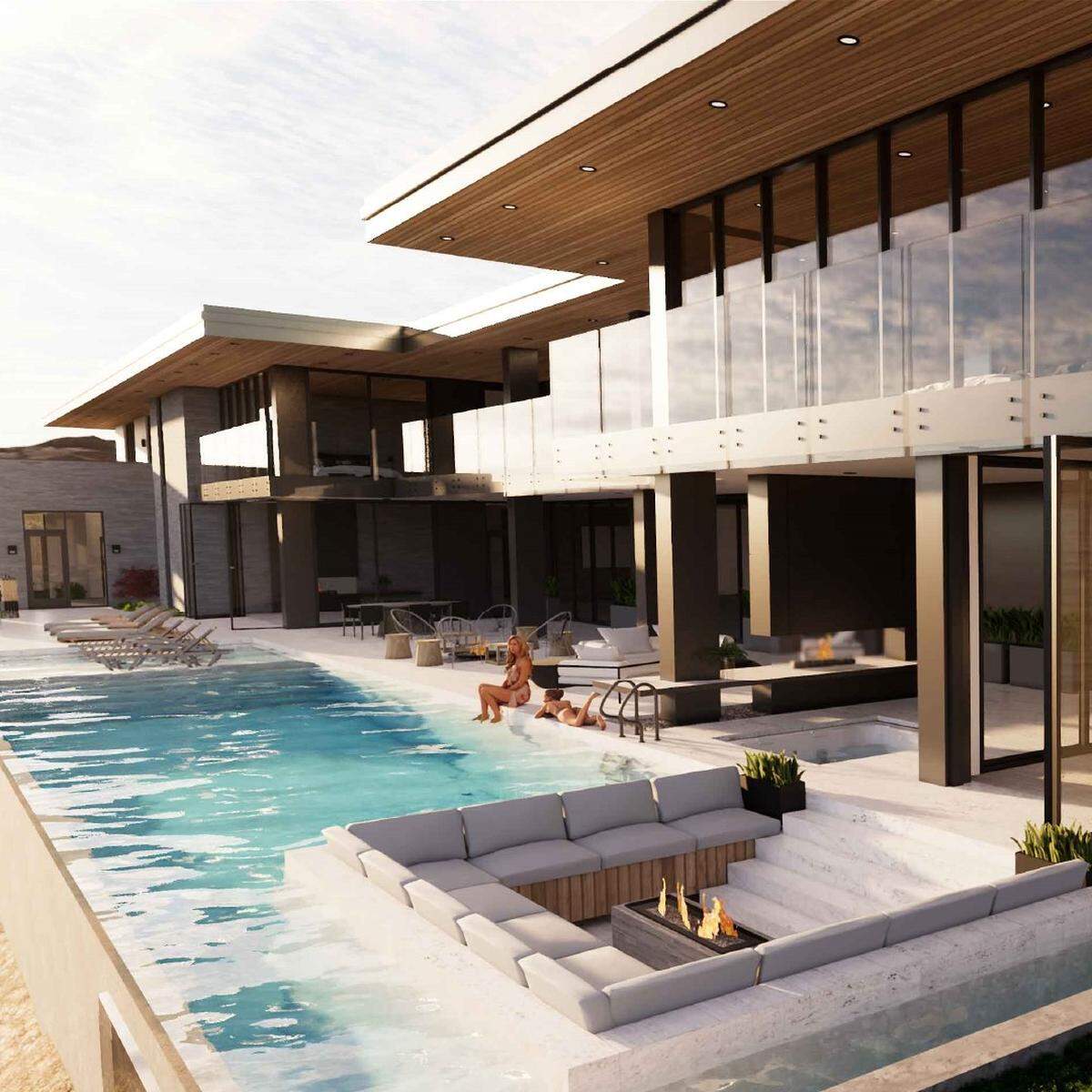 An artist’s conception shows the $5 million home to be built west of Thompson Hill in Kennewick.