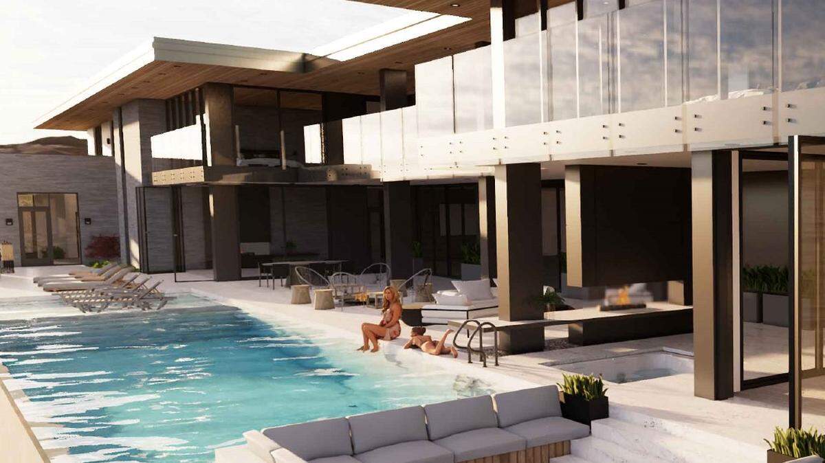 An artist’s conception shows the $5 million home to be built west of Thompson Hill in Kennewick.