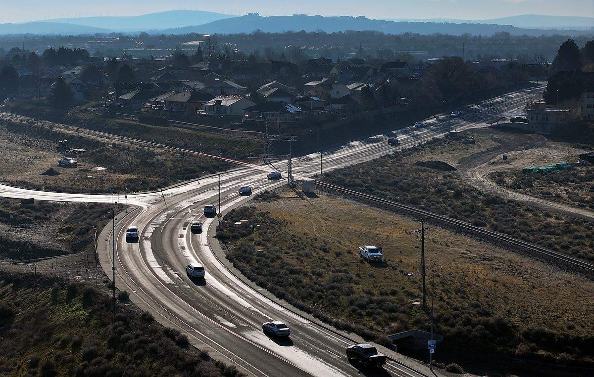 Tapteal Properties of San Francisco is realigning the intersection to provide access to currently undeveloped commercial land west of the intersection.