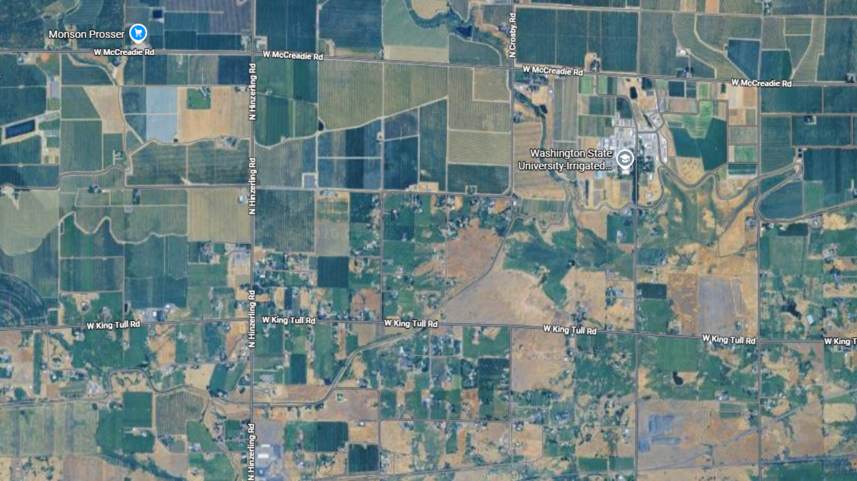 A girl was found floating in a canal near Prosser on Friday.