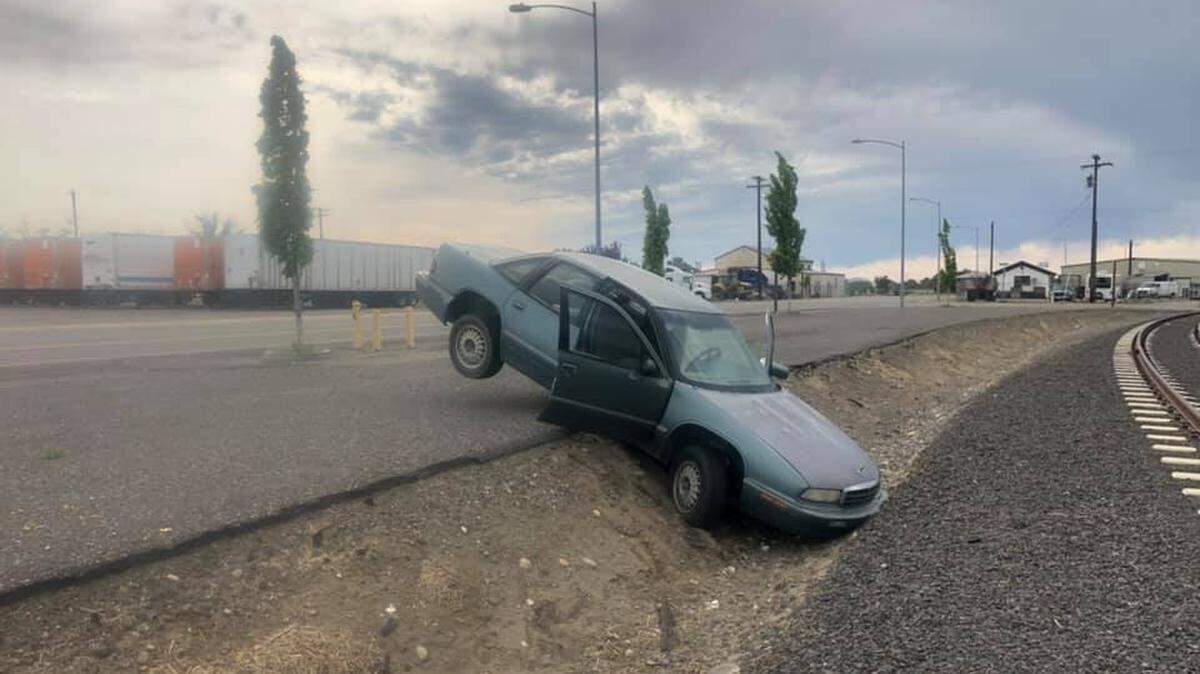 A 58-year-old man is accused of driving drunk when he got his car stuck on an embankment.