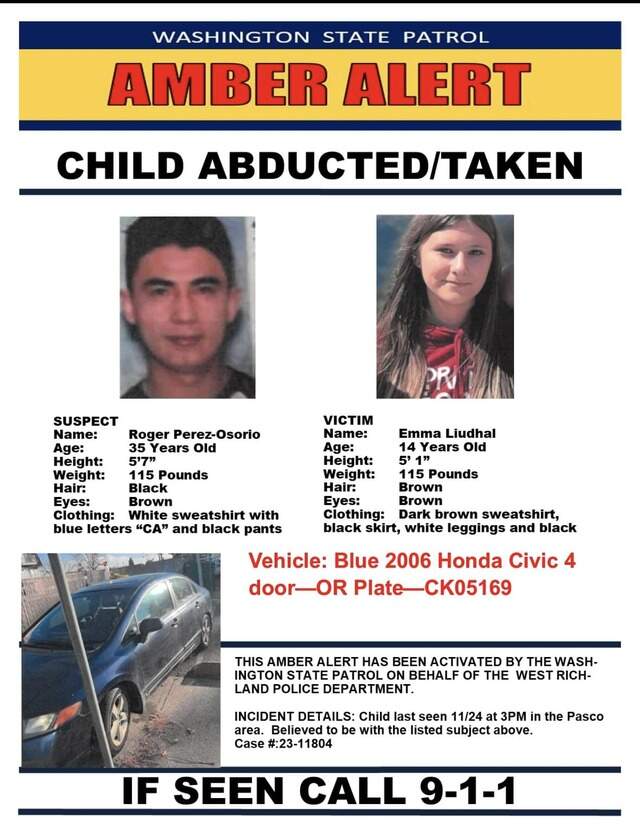Missing Tri-Cities WA teen found in King County after Amber alert | Tri ...