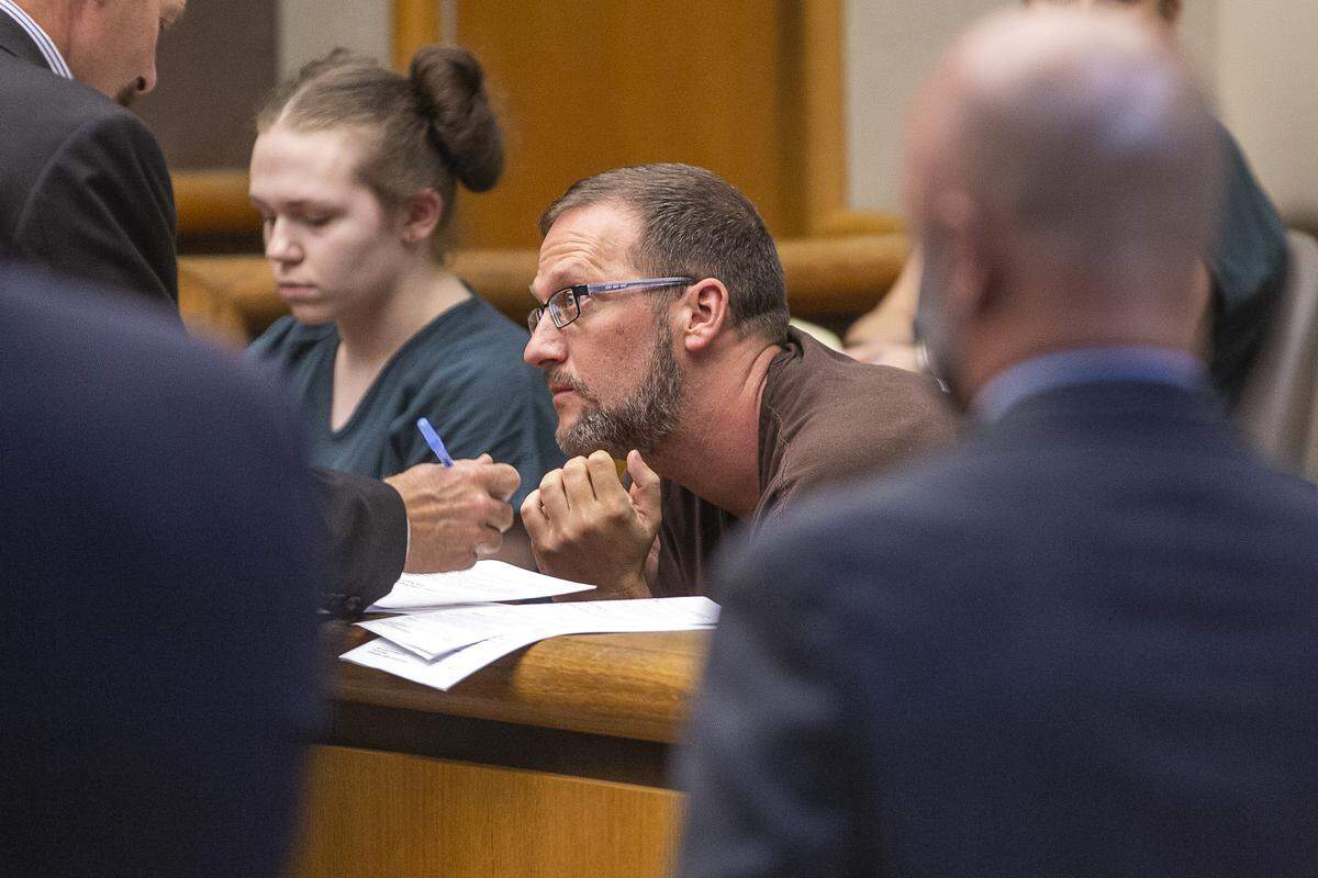 Russell L. Meyer appeared in Benton County Superior Court in Kennewick on Thursday. He was arrested on child exploitation allegations and is facing three charges.