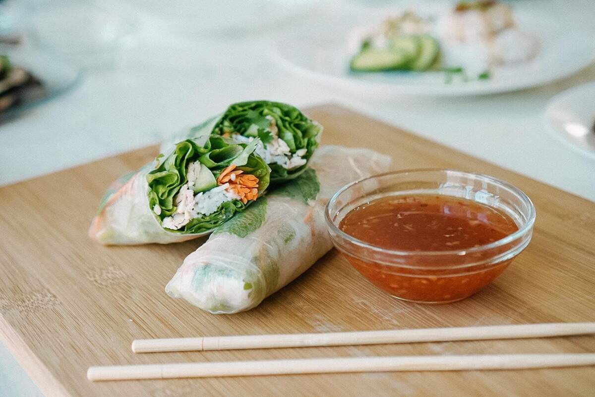 Chicken spring rolls by Whatcha Waiting Pho food truck that is opening Sept. 18 at West Coast Auto Sales at 3203 W Marie St. in the Pasco Auto Plex.