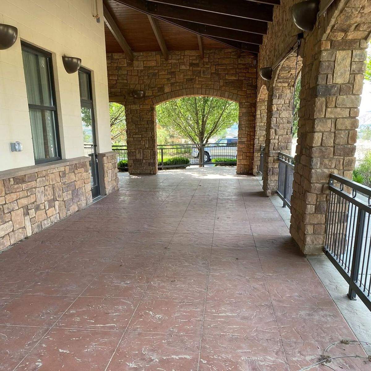 The patio at Sage Brewing Company’s new patio on Columbia Center Boulevard in Hansen Park Plaza is expansive enough to fix 60 people where they can grab eats from food trucks.