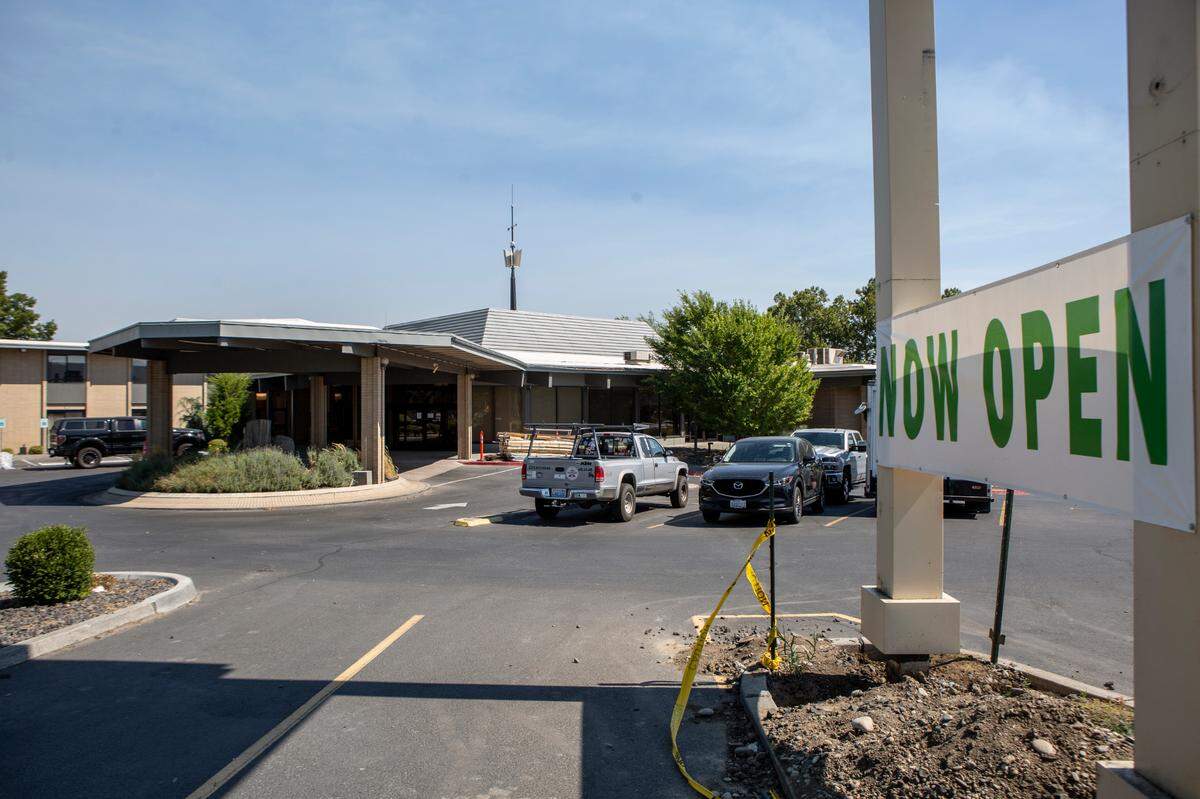 The Hanford House Hotel off of George Washington Way in Richland is undergoing renovations. The hotel was previously owned by Red Lion Hotels Corporation but is transitioning to be a Holiday Inn this October.