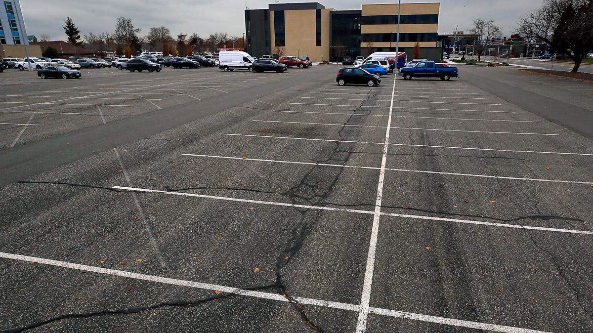 The parking lot off Jadwin Avenue between Richland City Hall and the Federal Building in Richland.