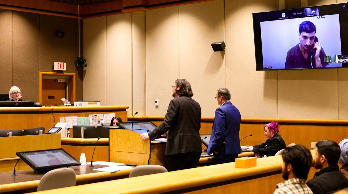 Abdullah A. Hussein makes his first appearance in Benton County Superior Court on Feb. 3. 