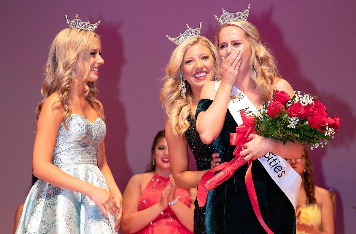 McKenzie Kennedy reacts to being selected Miss Tri-Cities during the Miss Tri-Cities Scholarship Program in 2019. Kennedy held her title for an extended year because of the pandemic and now is competing in the Miss Washington program July 2-3.