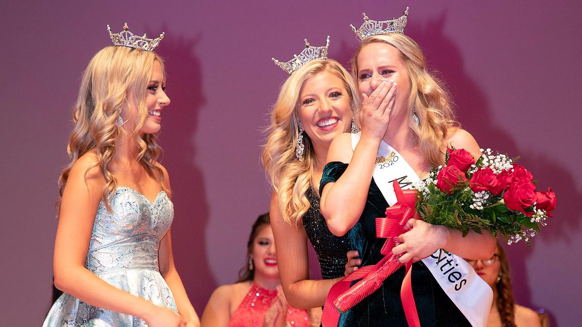 McKenzie Kennedy reacts to being selected Miss Tri-Cities during the Miss Tri-Cities Scholarship Program in 2019.