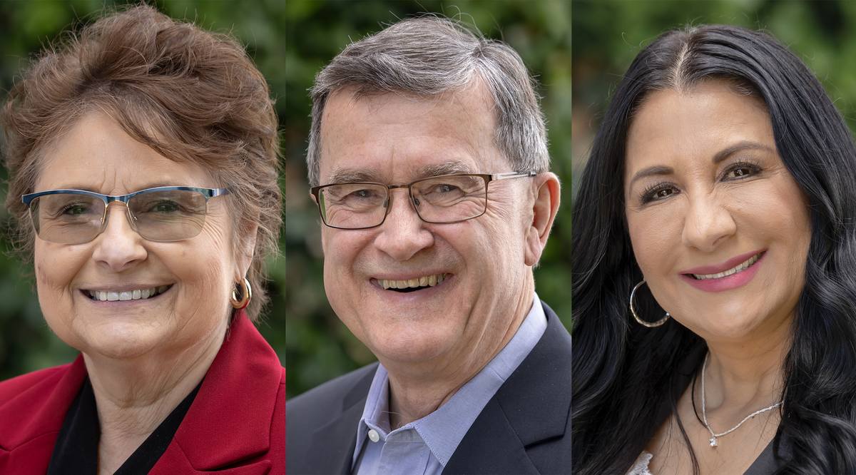 From left, Republicans Deb Manjarrez, Curtis King and Gloria Mendoza. All three candidates won election during the Nov. 5, 2024, general election to represent Washington’s 14th Legislative District in the Legislature.