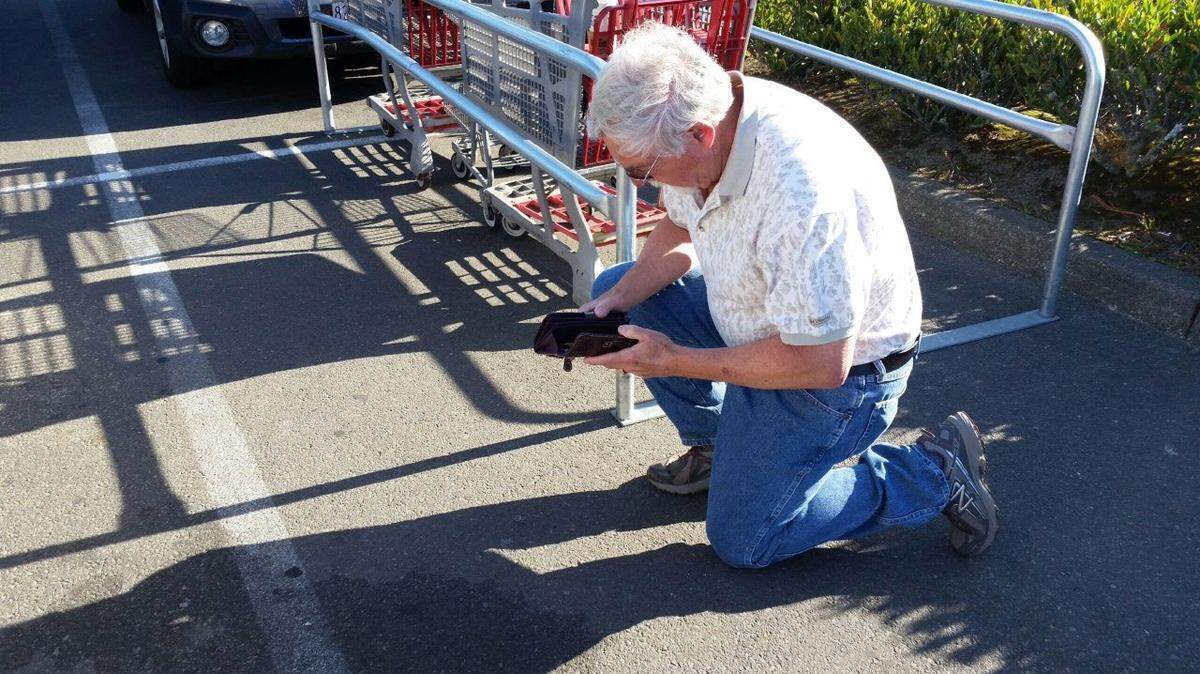 Joe Fisher, retired District Manager of Boy Scouts of America, illustrates how he stumbles upon lost money.