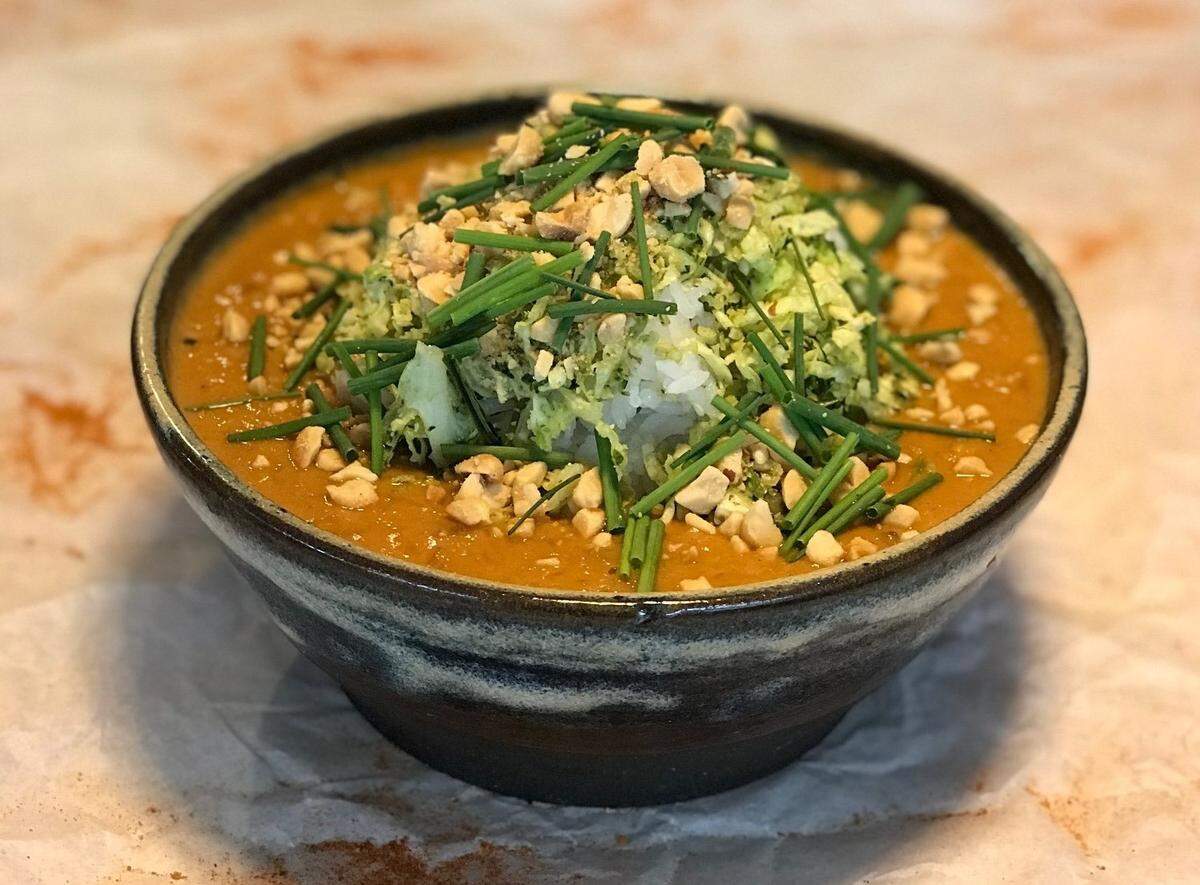 Dovetail Joint Restaurant in Richland has brought back its seasonal African peanut curry where customers can take it to go or eat on the bistro tables next to the propane heaters.