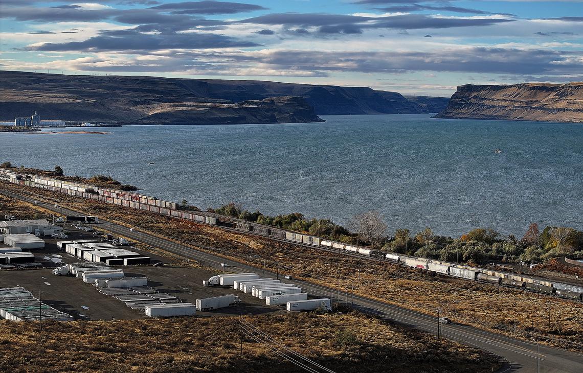 The Columbia River flows through the Wallula Gap in Walla Walla County. 