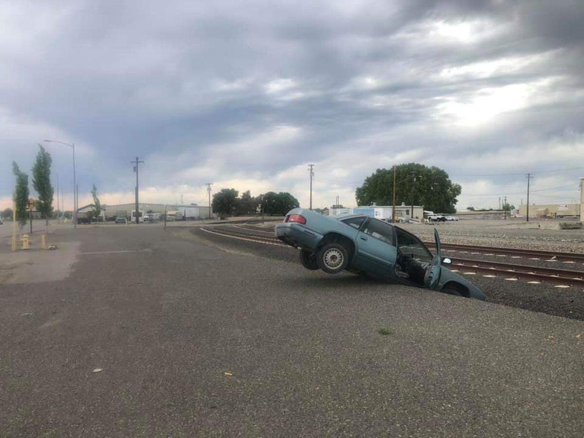 The single-car crash Sunday was near East Dock Street and Southeast Road 18 in Pasco.