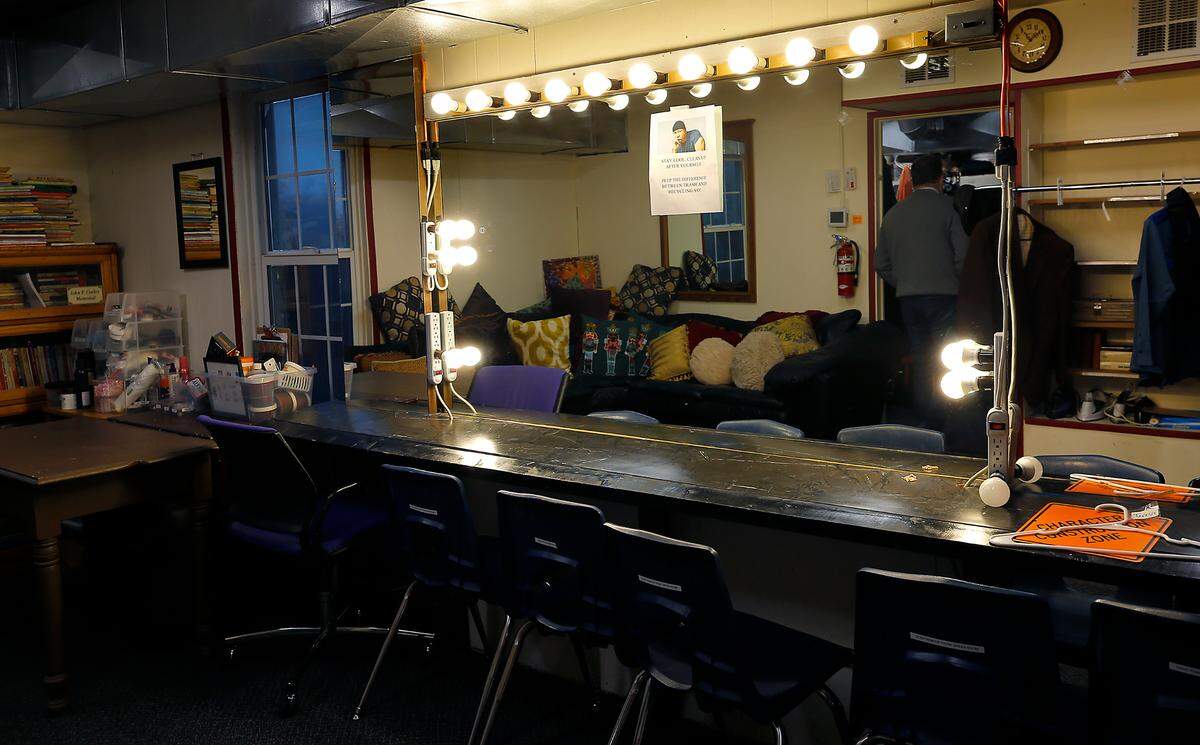 The green room in the historic Richland Players performing arts theater building in Richland.