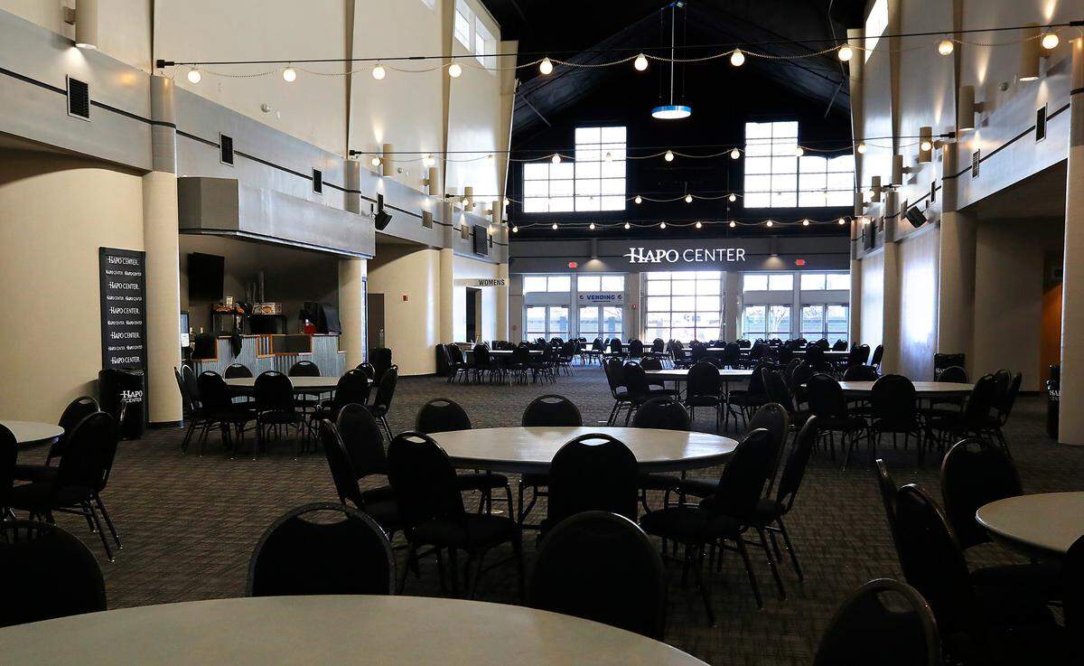 The atrium area of the HAPO Center at 6600 Burden Blvd. in Pasco.
