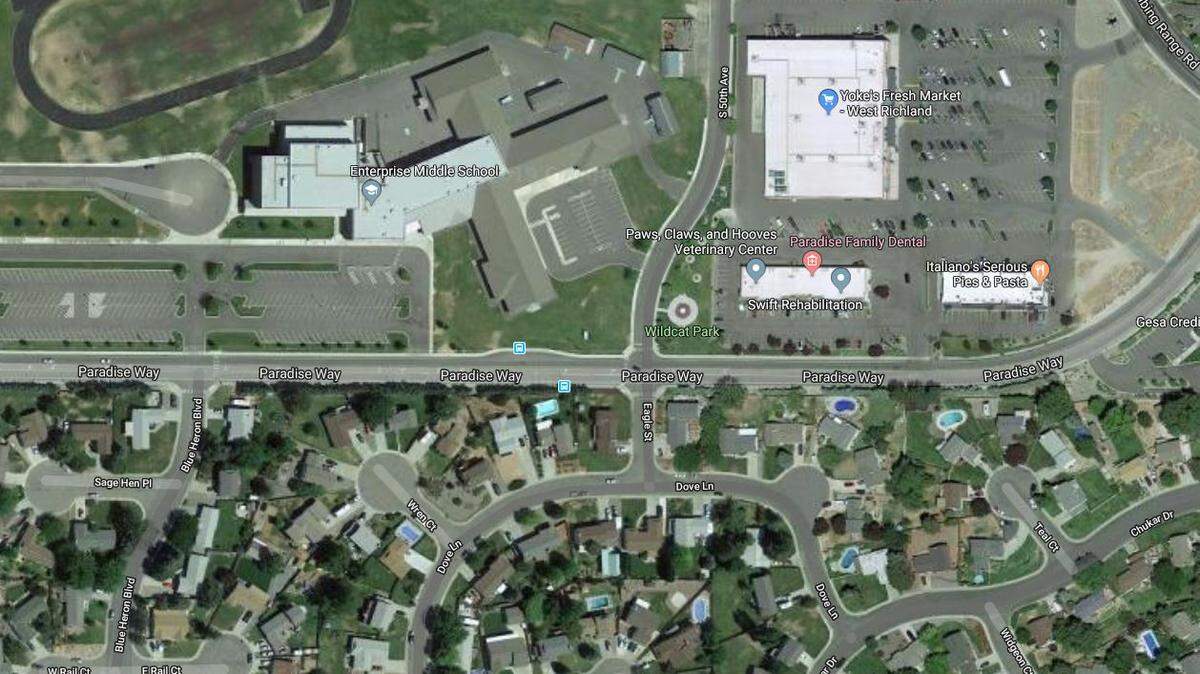 A 12-year-old girl was hit by a car near Enterprise Middle School on Friday evening. The driver was cooperating with police.