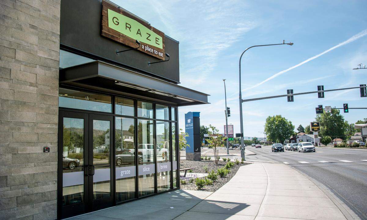 Graze sandwich shop at the Park Place retail strip on George Washington Way in Richland.