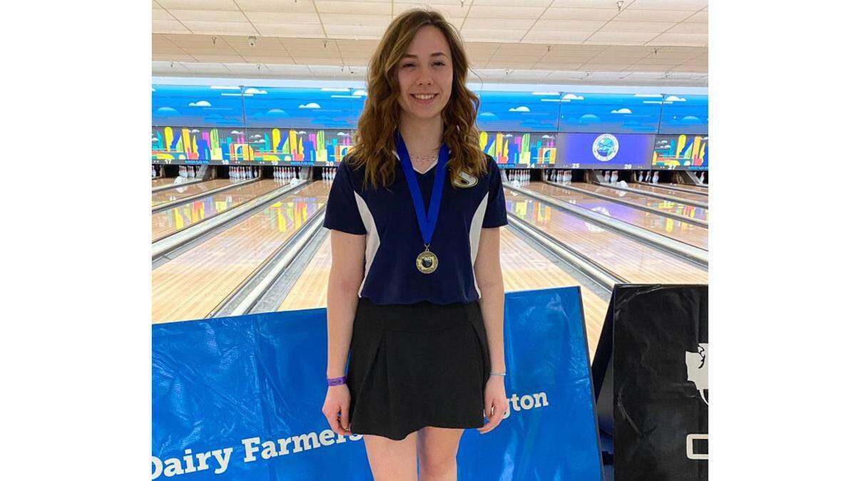Nicole Omlor of Southridge won the WIAA state 3A girls bowling individual championship on Saturday.