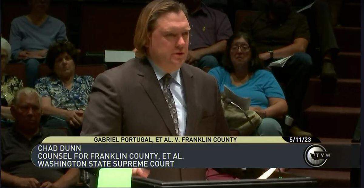 Chad Dunn, the attorney for the three local members of the League of United Latin American Citizens, argued that the state law doesn't violate the constitution.