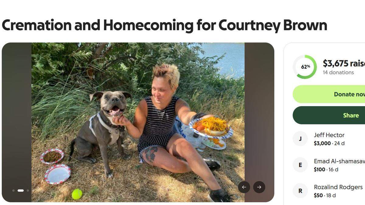 Courtney Brown’s mother in Bonney Lake organized a GoFundMe to cover cremation expenses.