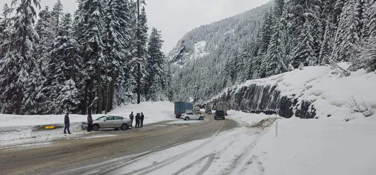 Interstate 90 closed for as long as five hours Thursday night from North Bend to Ellensburg due to crashes on snowy road.
