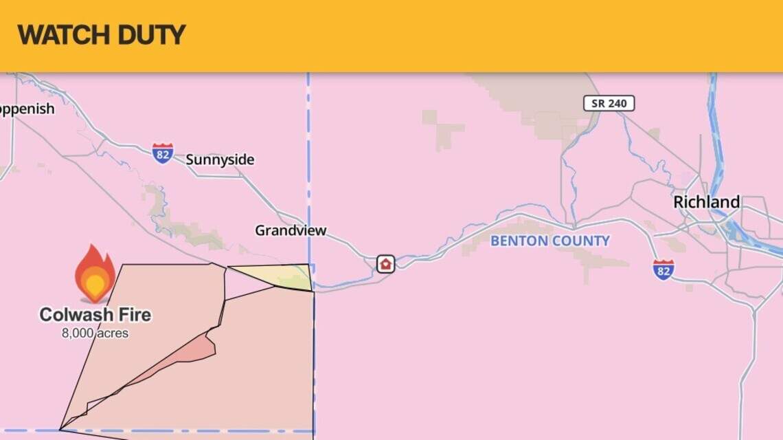 Homes threatened, evacuations ordered west of Prosser as ash rains down on Tri-Cities