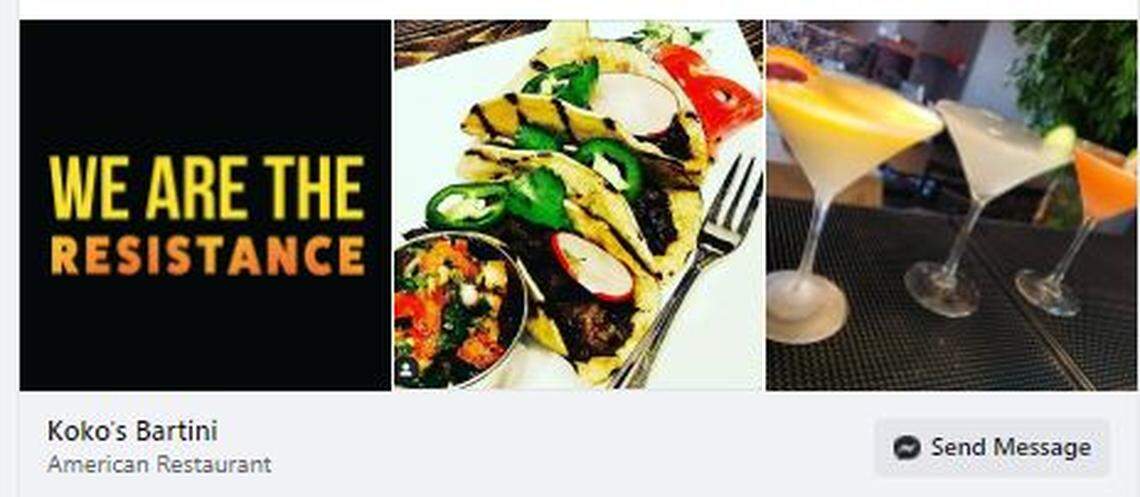 KoKo’s Bartini in Kennewick said it intended to keep inside seating open despite the new state restrictions and invited customers to bring signs for a peaceful protest.